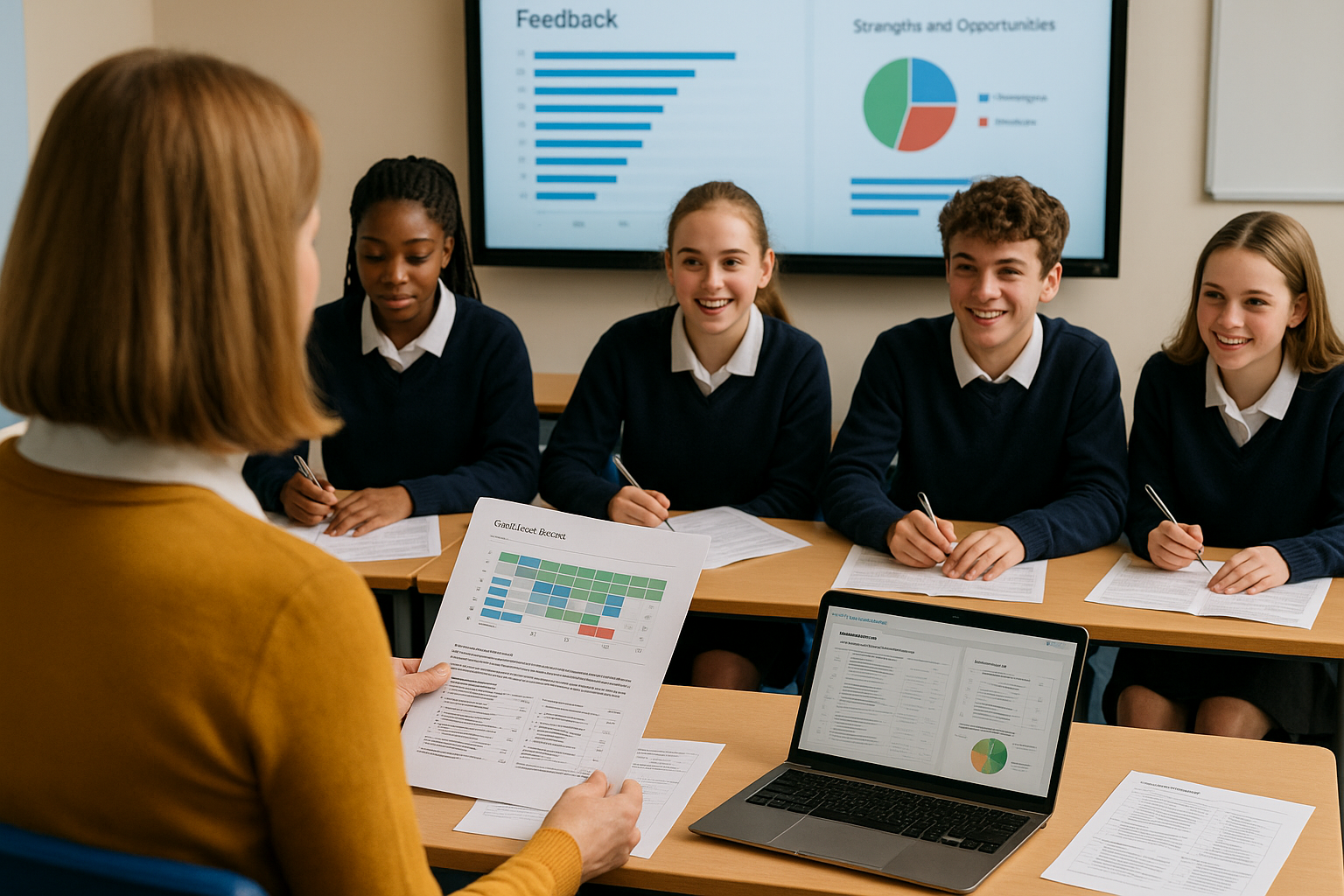 Teacher using Respond App on a laptop